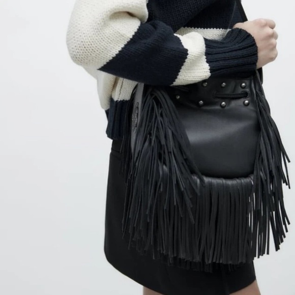New 100% genuine leather limited edition Zara fringe bag - Picture 3 of 9